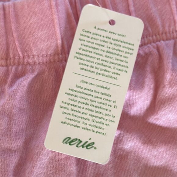 AERIE Pink and White Tie-Dye Shorts - Picture 3 of 6